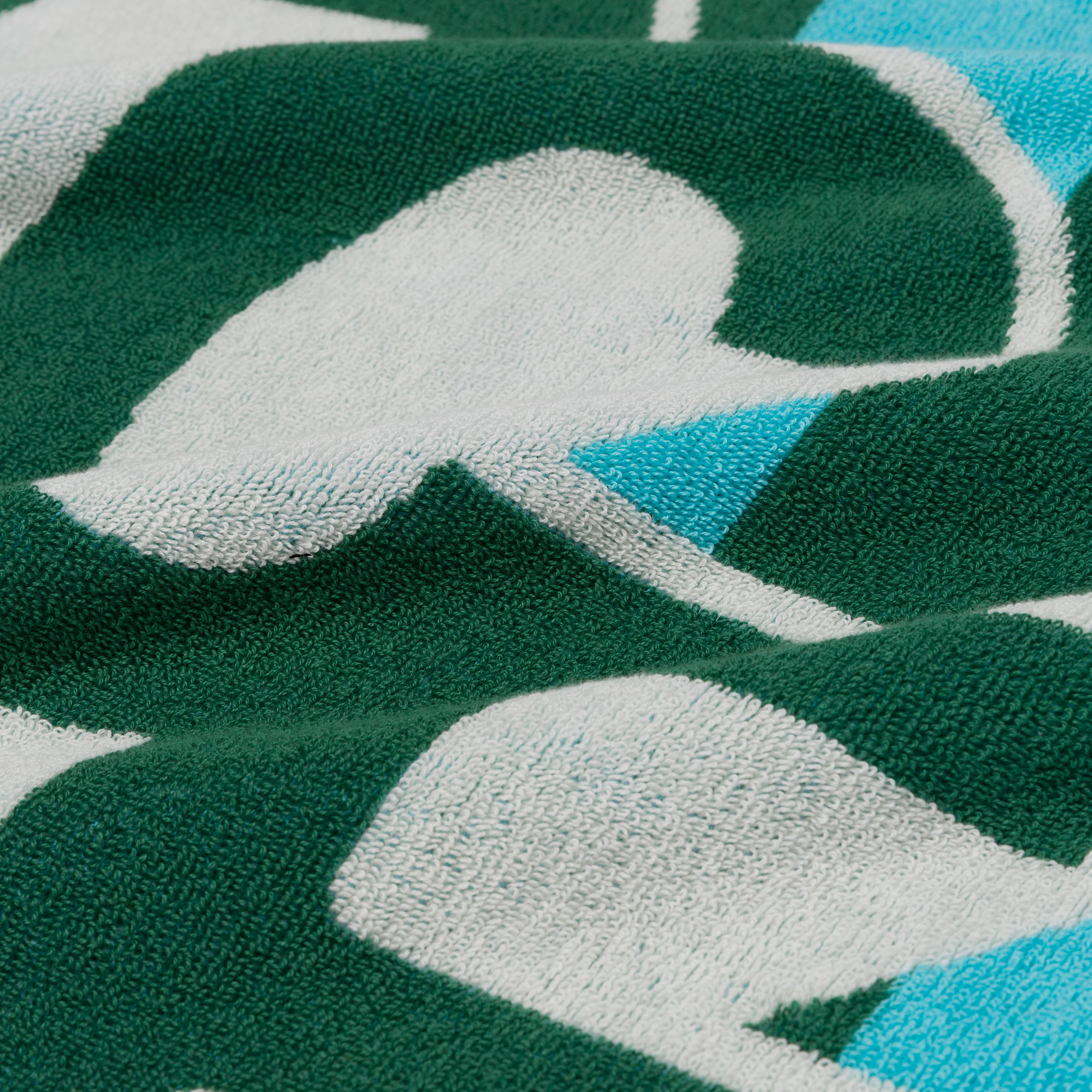 Green & Blue Stripe Beach Towel - Image 3