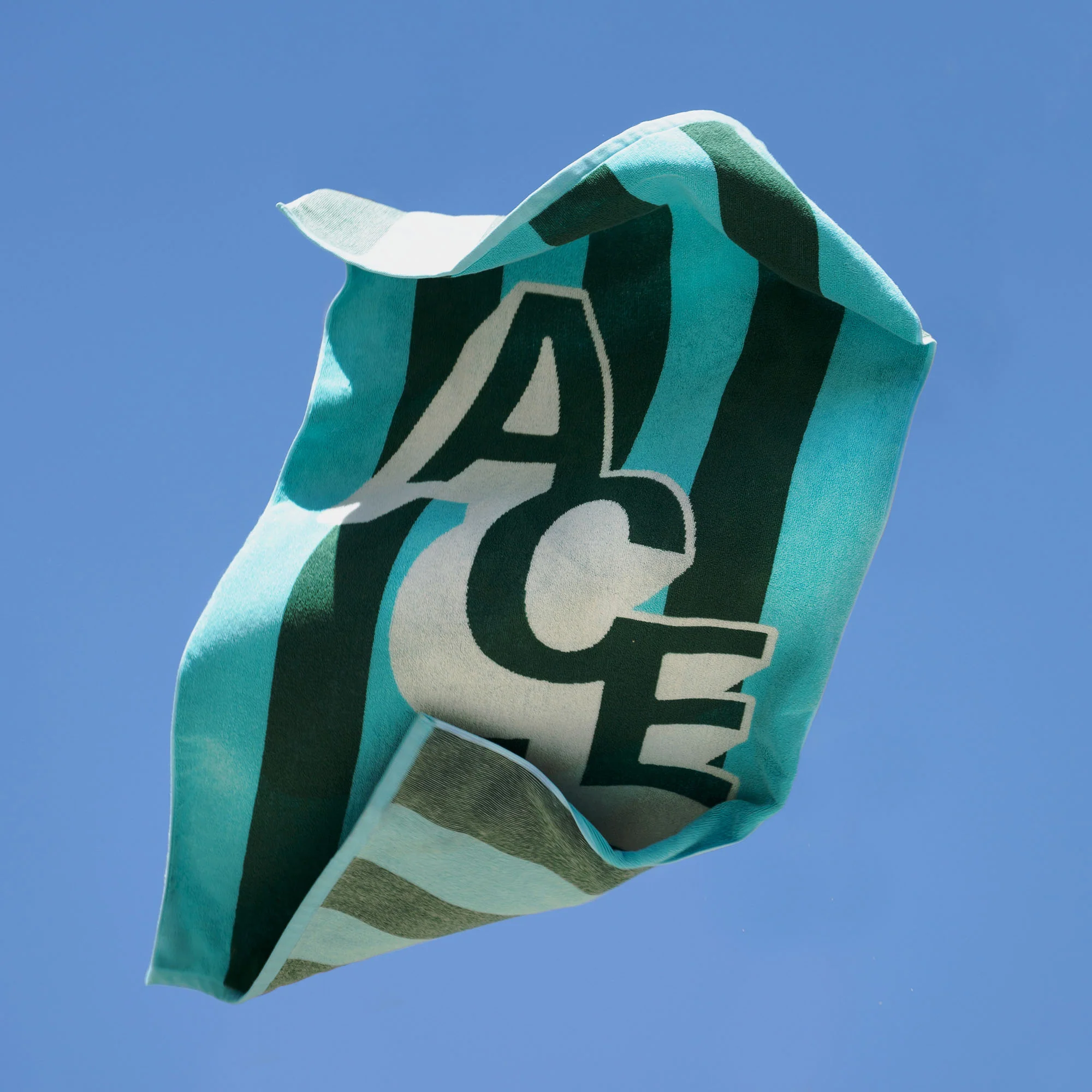 Green & Blue Stripe Beach Towel - Image 6