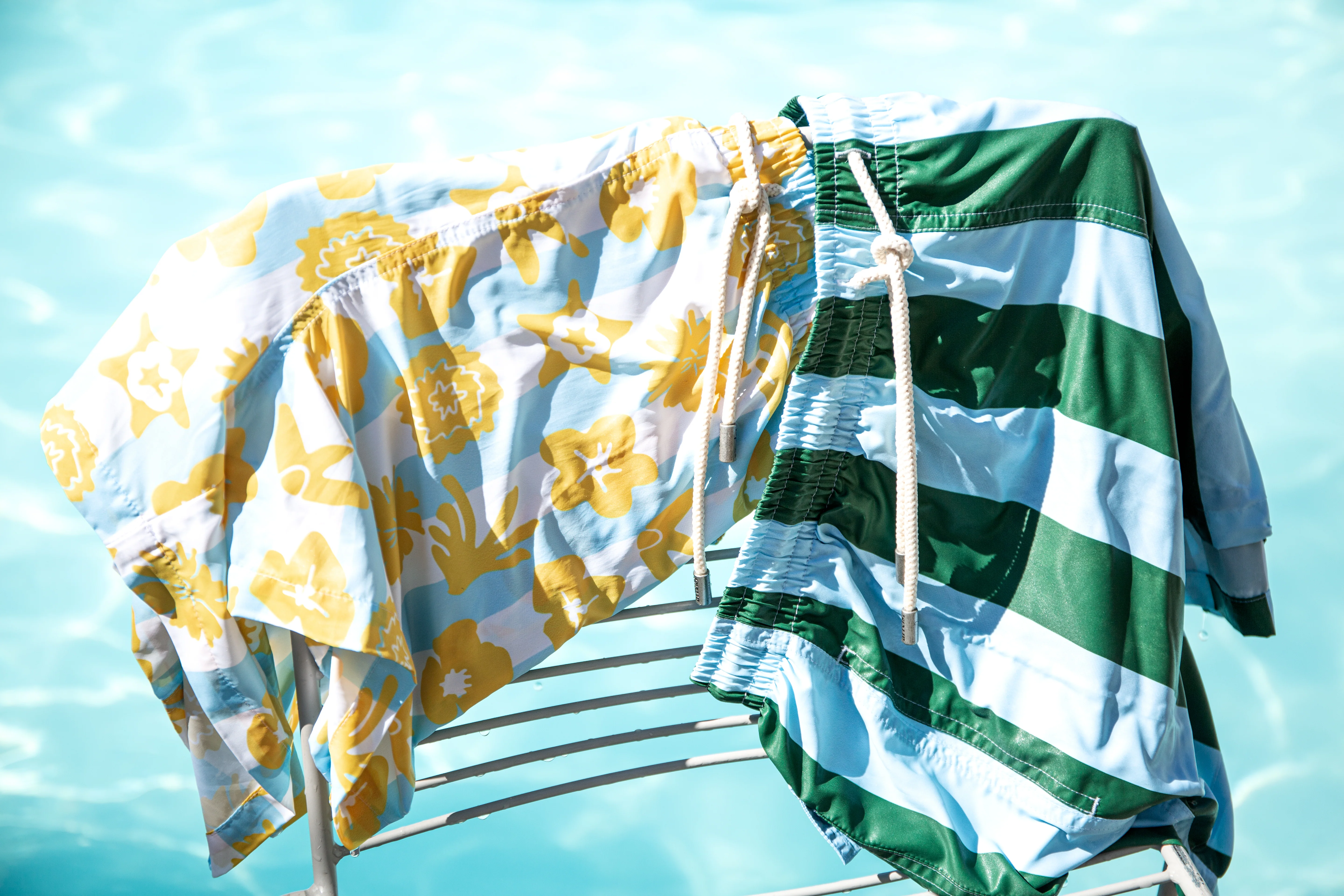 Wildflower Stripe Swim Shorts - Image 6