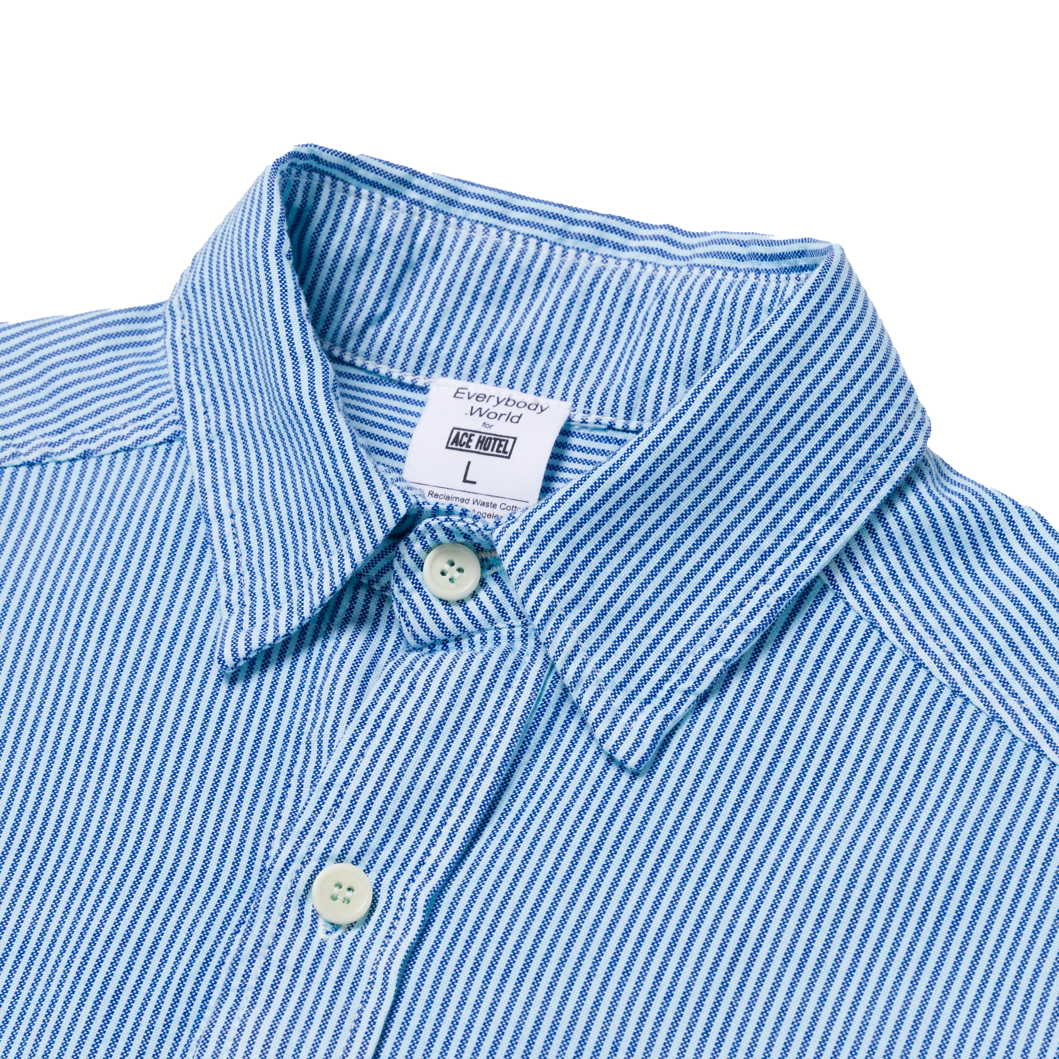 Long Sleeve Oxford Stripe Button Up - Image 3