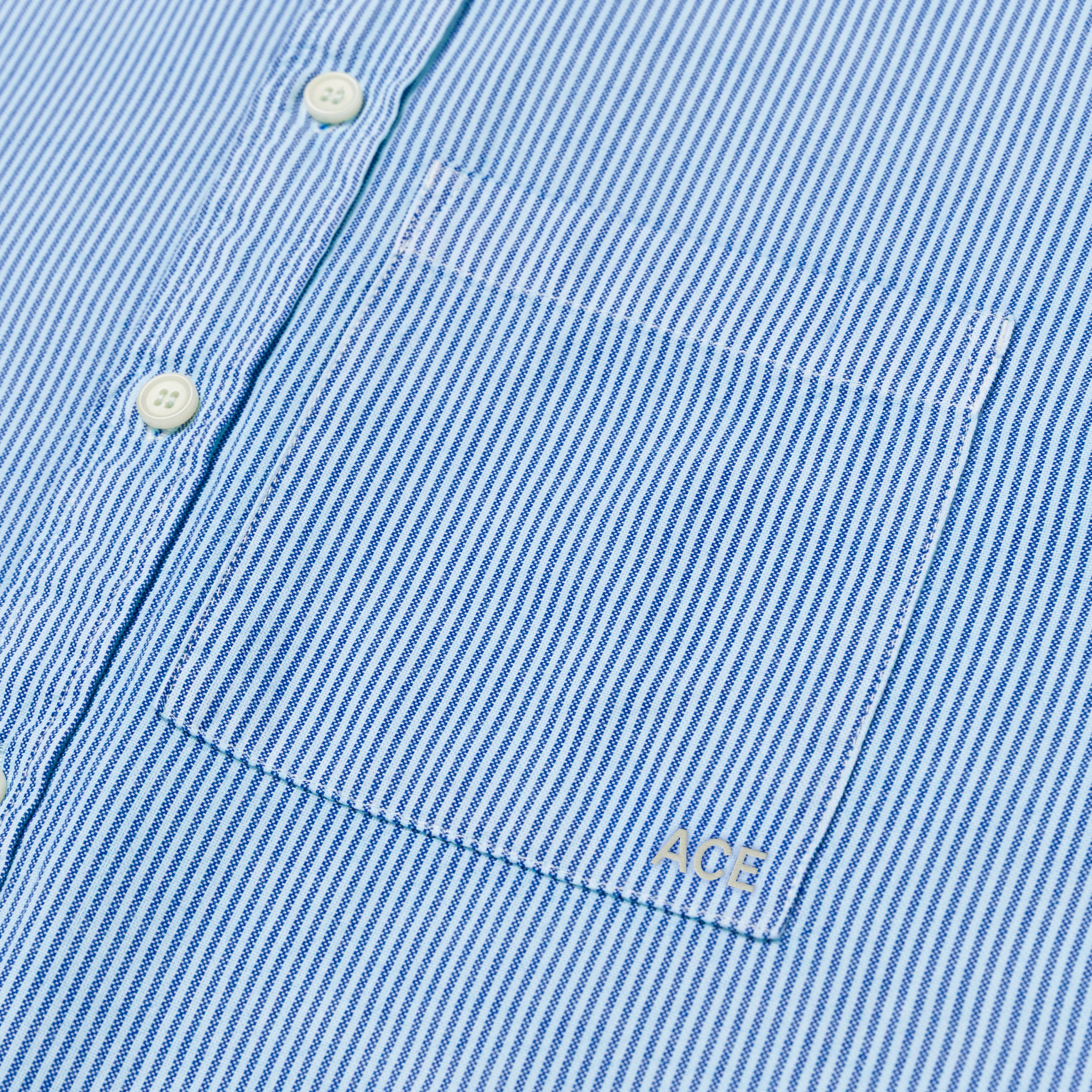 Long Sleeve Oxford Stripe Button Up - Image 4